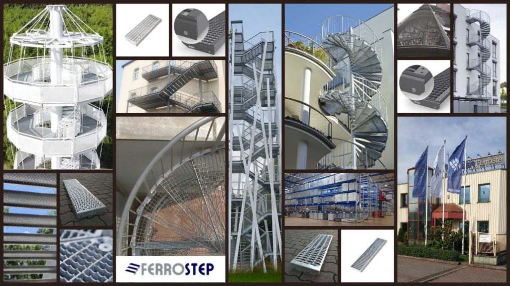 Platzierung einer Wendeltreppe Ferrostep