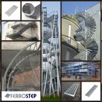 Platzierung einer Wendeltreppe Ferrostep